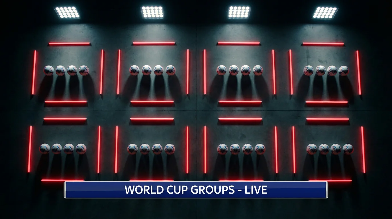Oversikt over alle 12 grupper i VM 2026 med flagg og odds
